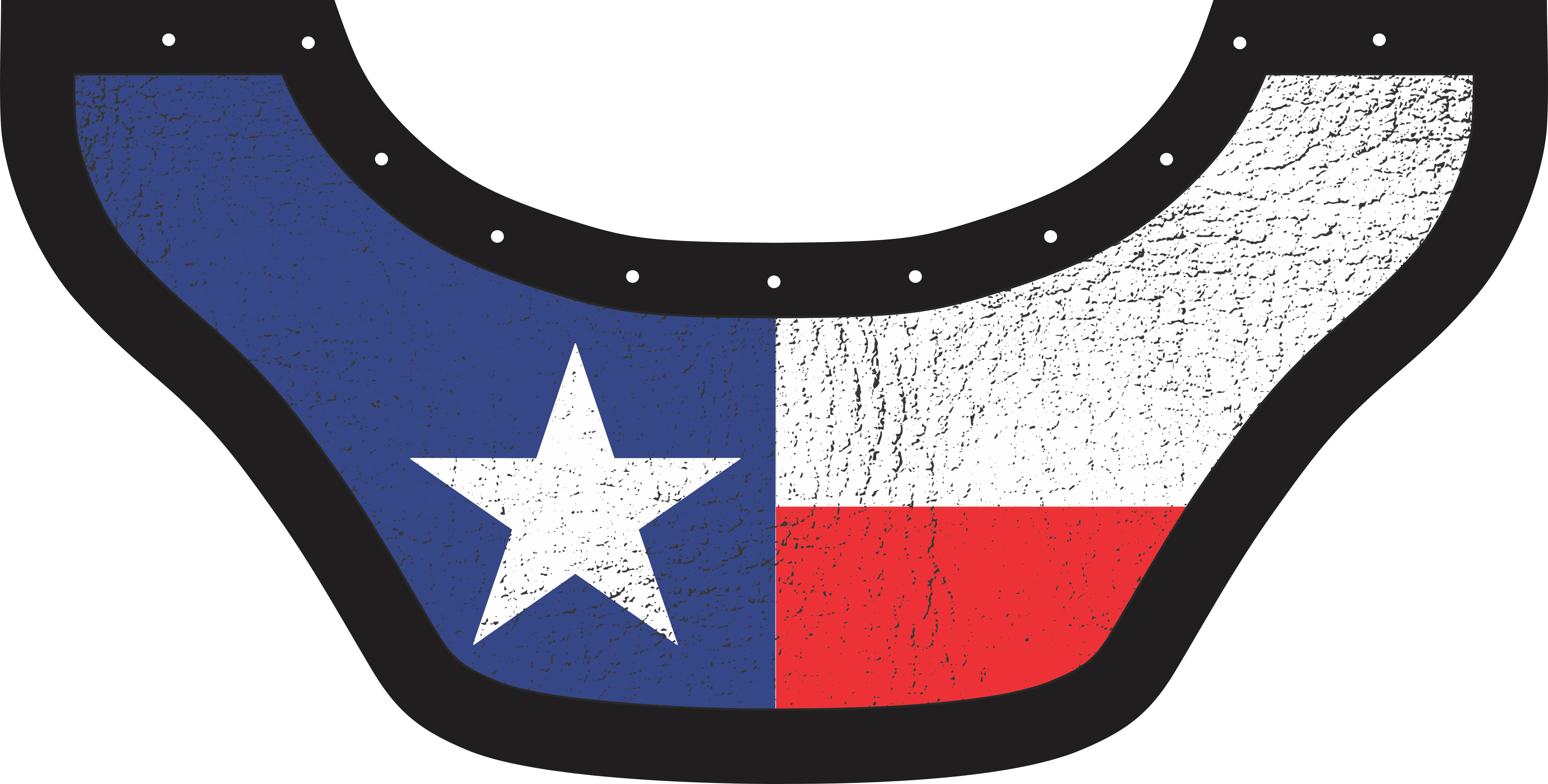 Texas Flag Bottom Bib  by Outlaw Leather